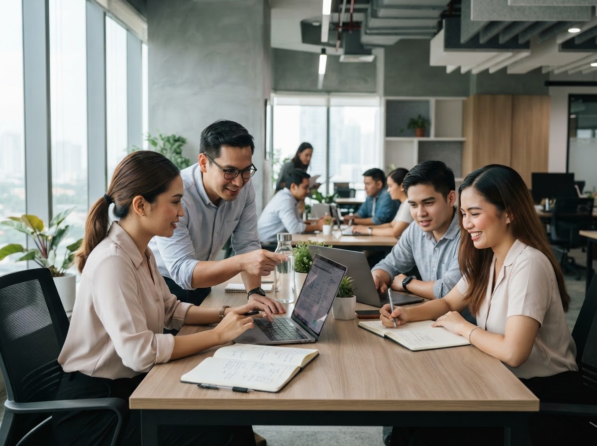 Bright Maturession team reviewing AI-generated portfolio risk models